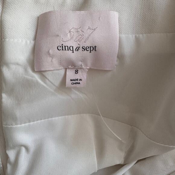 Cinq à Sept Havana Puff-Sleeve Mini Dress White Size 8 - Picture 5 of 6